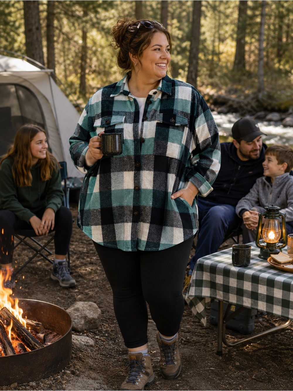 Women’s Schacket flannel shirt in a size small. Cabincore Shirt Jacket Checkered